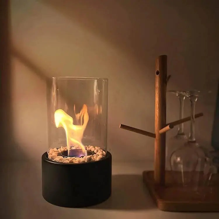 Portable Glass Alcohol Fireplace Lamp by HOMEESE™