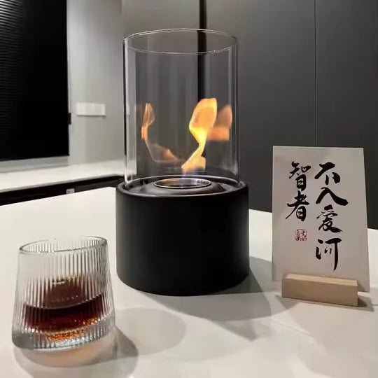 Portable Glass Alcohol Fireplace Lamp by HOMEESE™